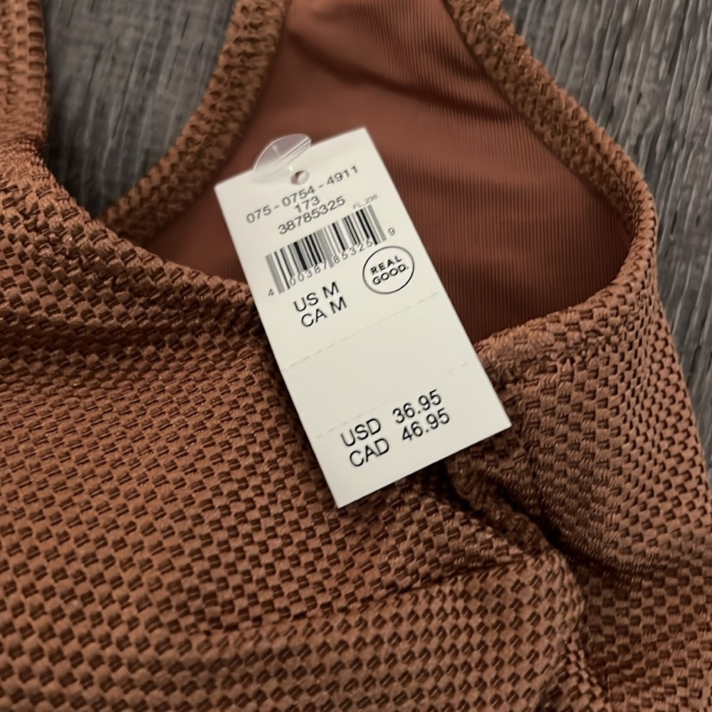 NWT Aerie textured one shoulder bikini swim top - Picture 4 of 4